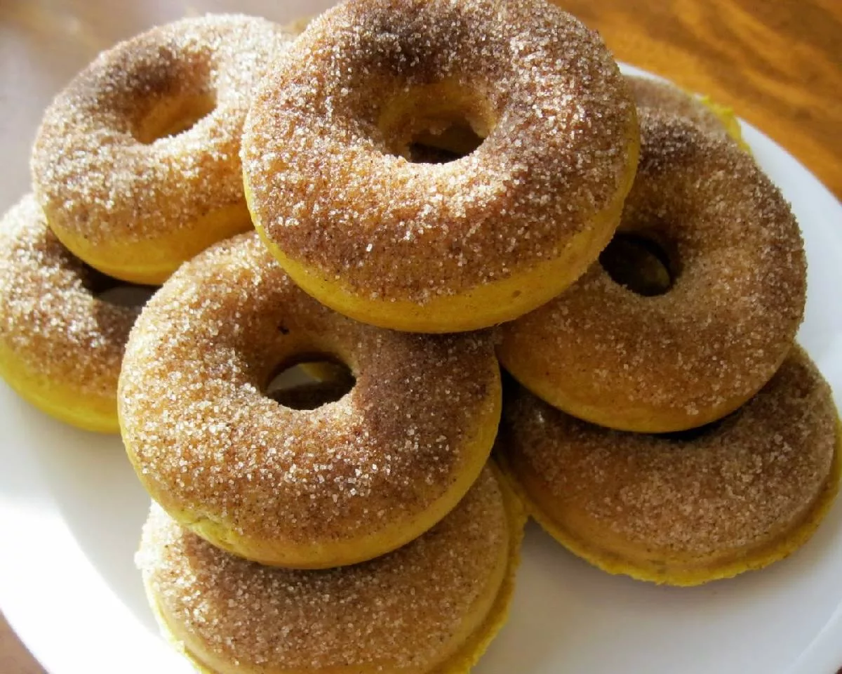 Baked Pumpkin Donuts with Cinnamon