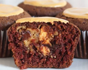 Chocolate Buckeye Cupcakes