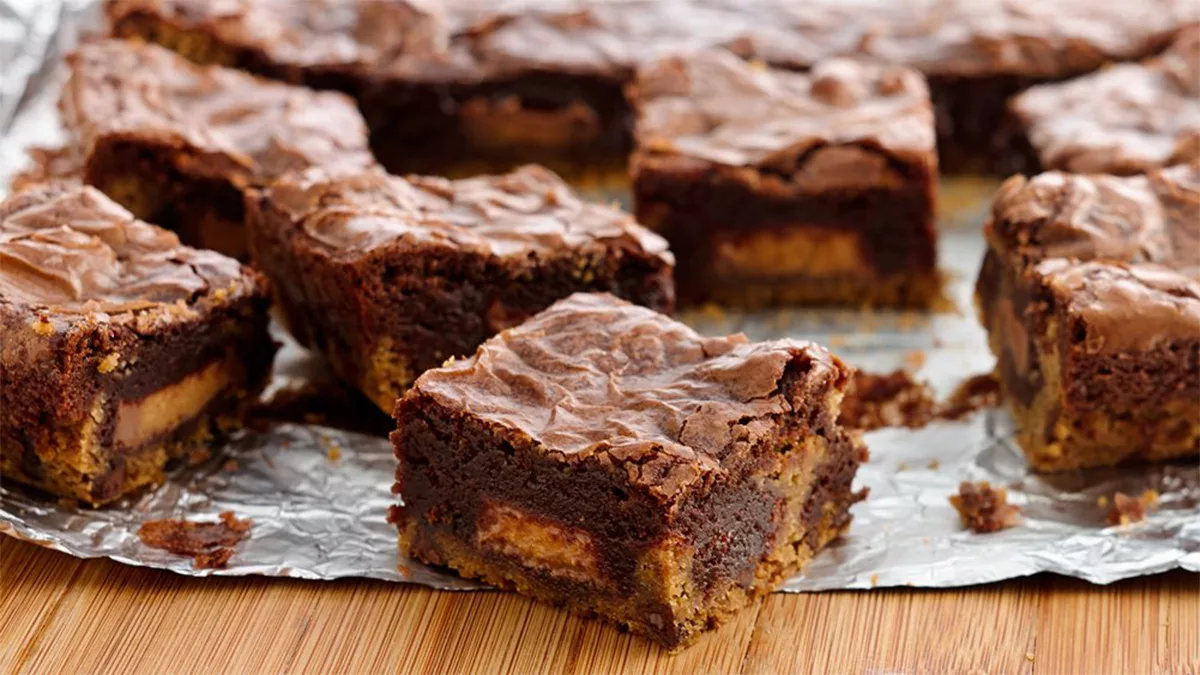 Peanut Butter Stuffed Brownies