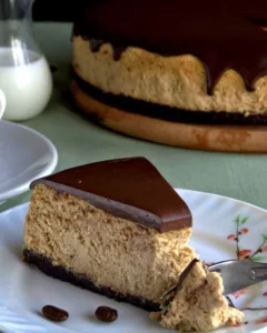 Espresso Cheesecake topped with luscious Chocolate Ganache