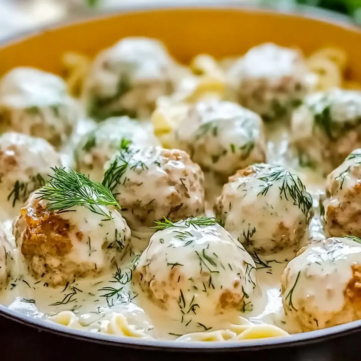 Savor Homemade Chicken Swedish Meatballs with Dill Delight
