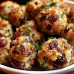 Cranberry Turkey Stuffing Balls