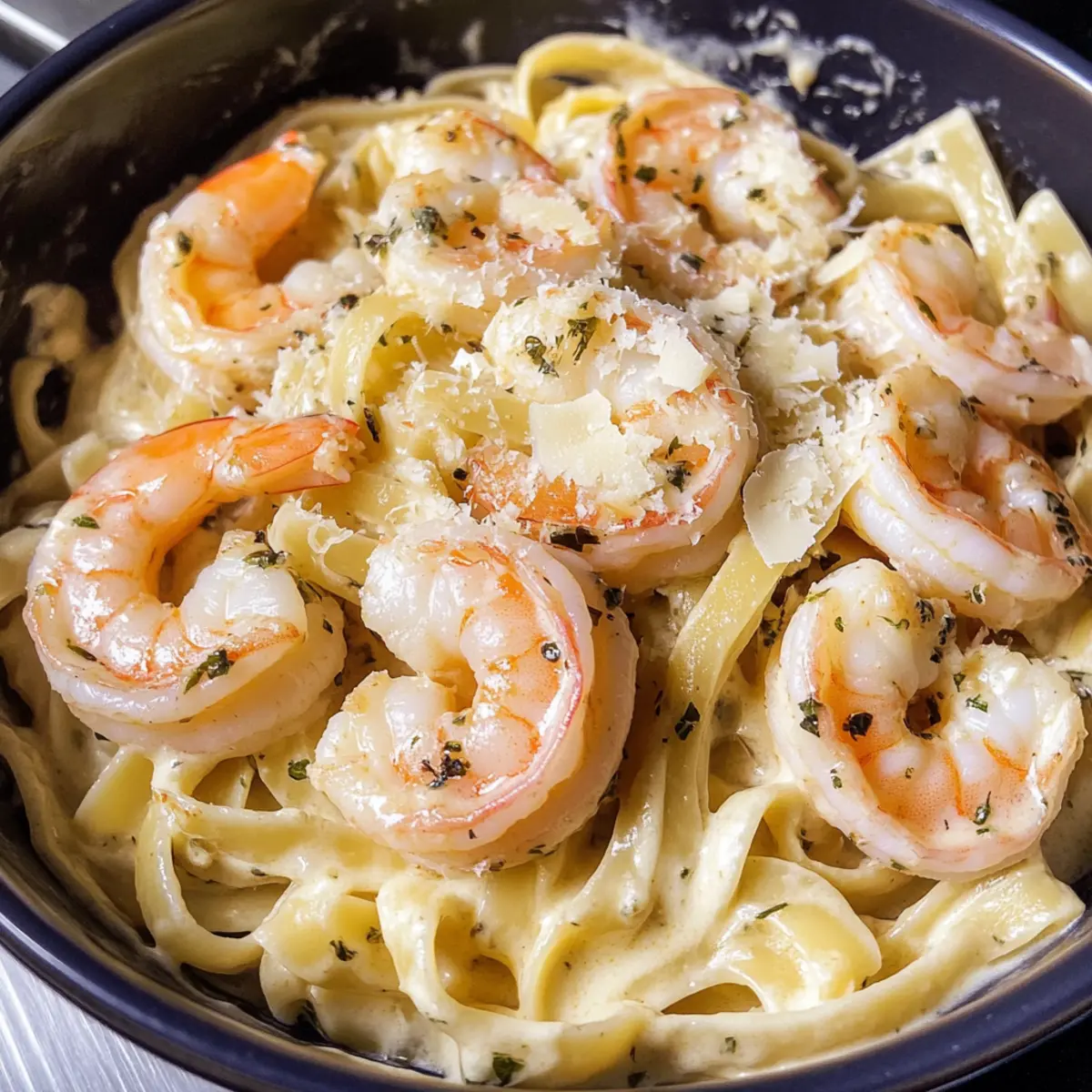 Indulgent Creamy & Rich Shrimp Alfredo with Cream Cheese Delight