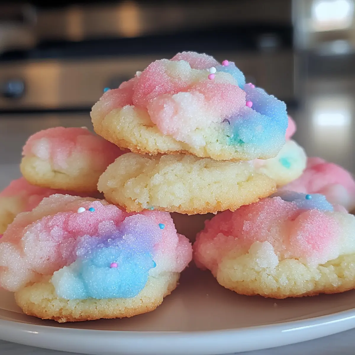Cotton Candy Cookies that Bring Back Childhood Joy