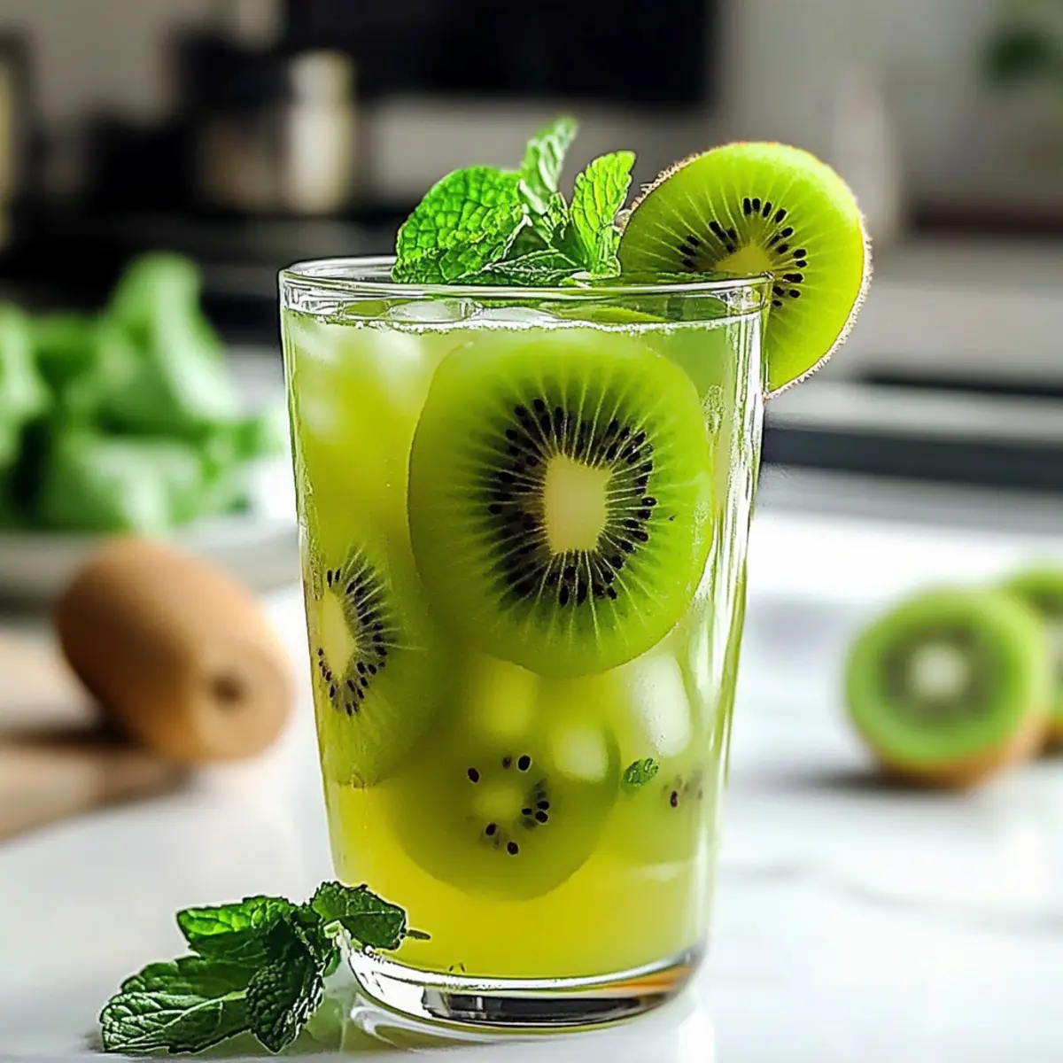 Delight in Kiwi Mint Cold Brew Green Tea for Summer Refreshment