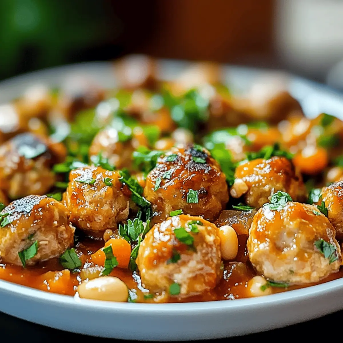 Cozy Up with Chicken Meatball Cassoulet Delight