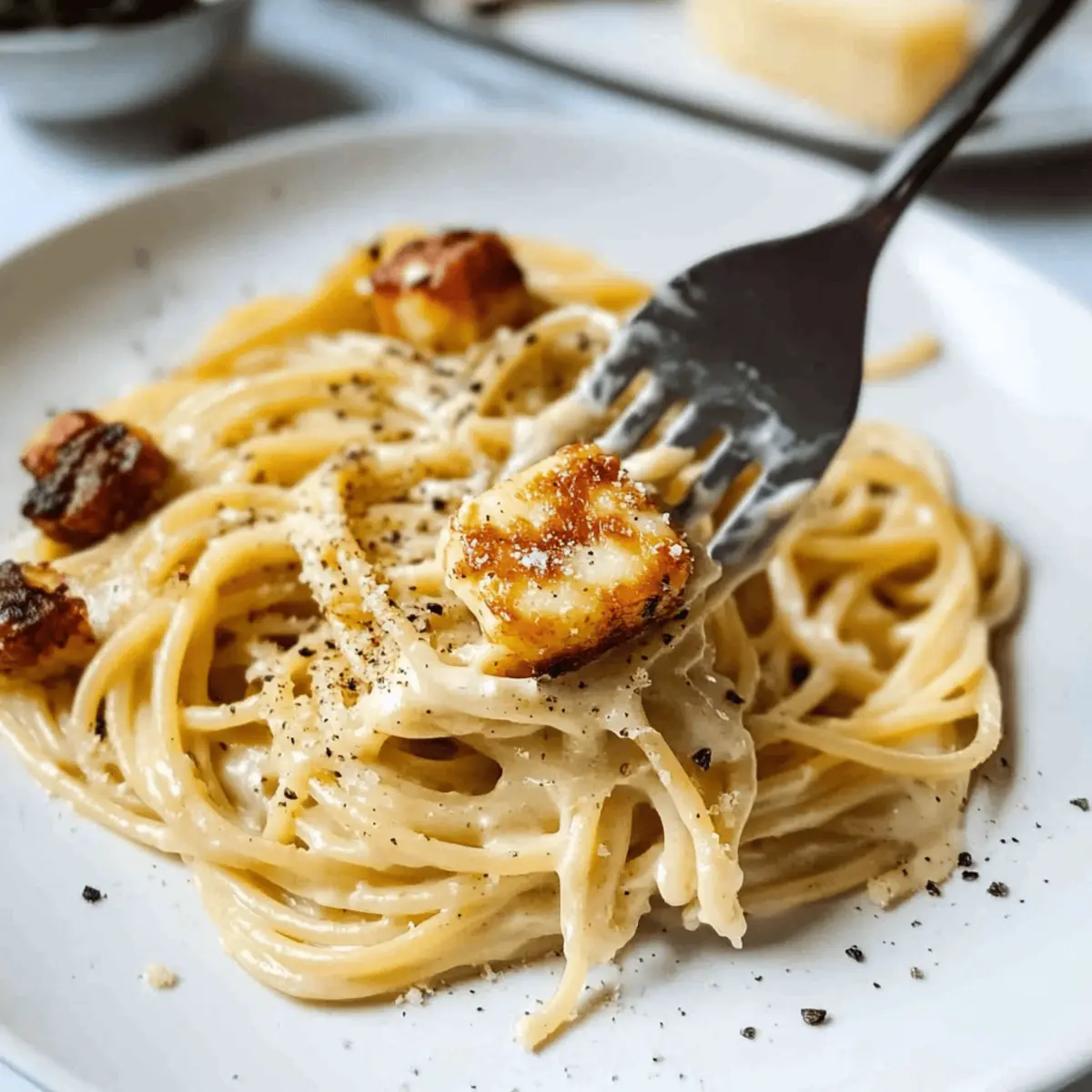 Creamy Halloumi Carbonara: A Quick Meatless Delight
