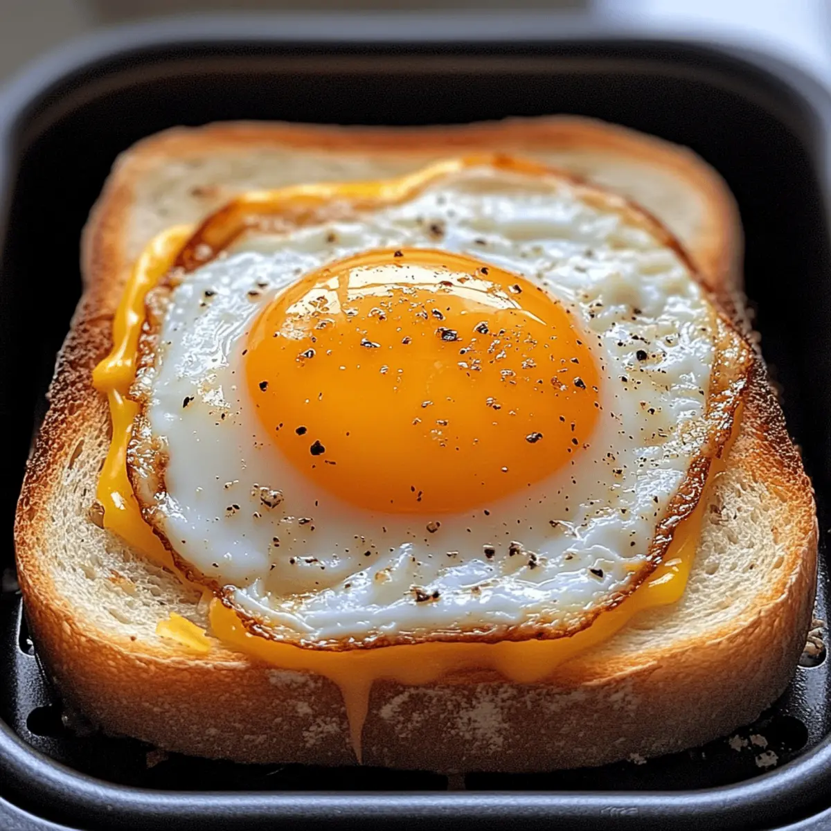 Crispy Air Fryer Egg and Cheese Toast Ready in 10 Minutes