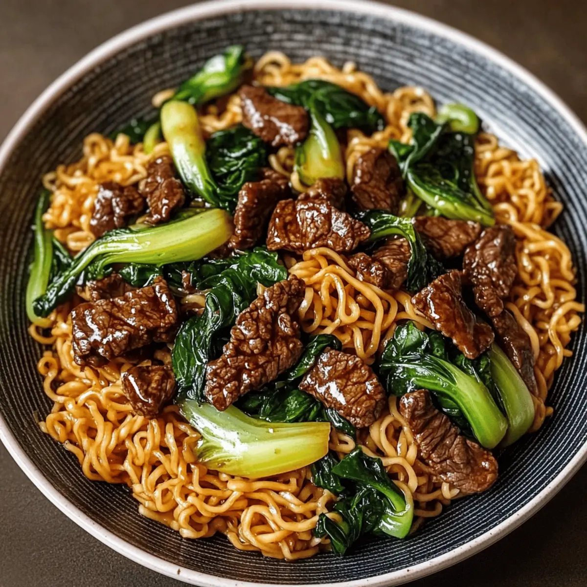 Crispy Beef Stir-Fry with Bok Choy over Crispy Noodles Made Easy