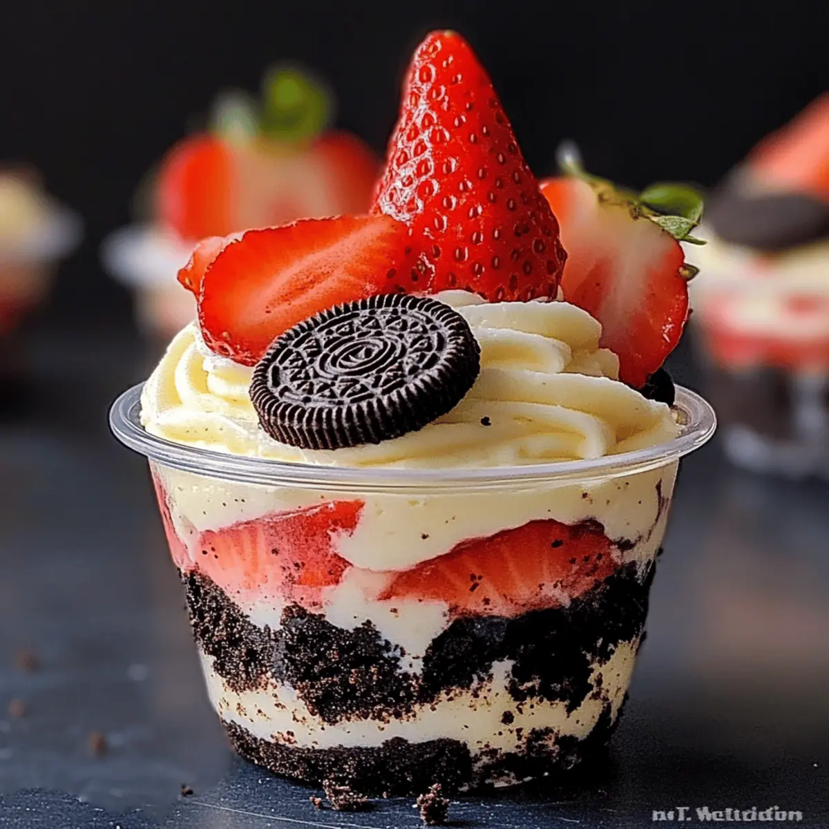 Irresistible Strawberry Oreo Cheesecake Cup Delight