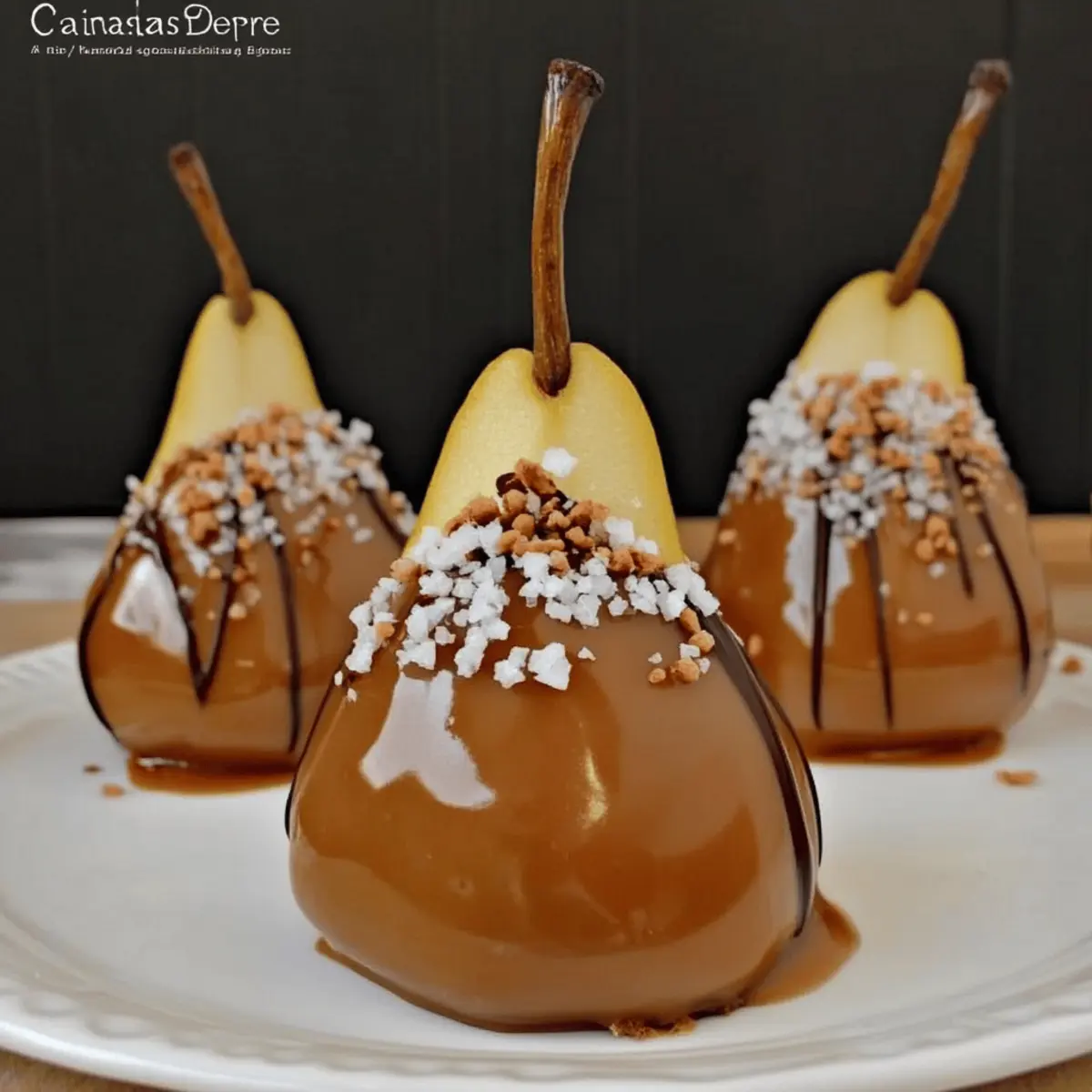Irresistible Caramel Dipped Pears for the Perfect Holiday Treat