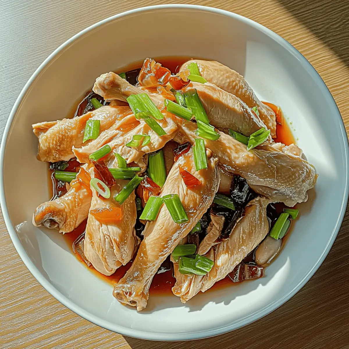 Tantalizing Chinese Steamed Chicken with Ginger Scallion Sauce Made Easy