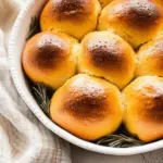 Rosemary pumpkin dinner rolls