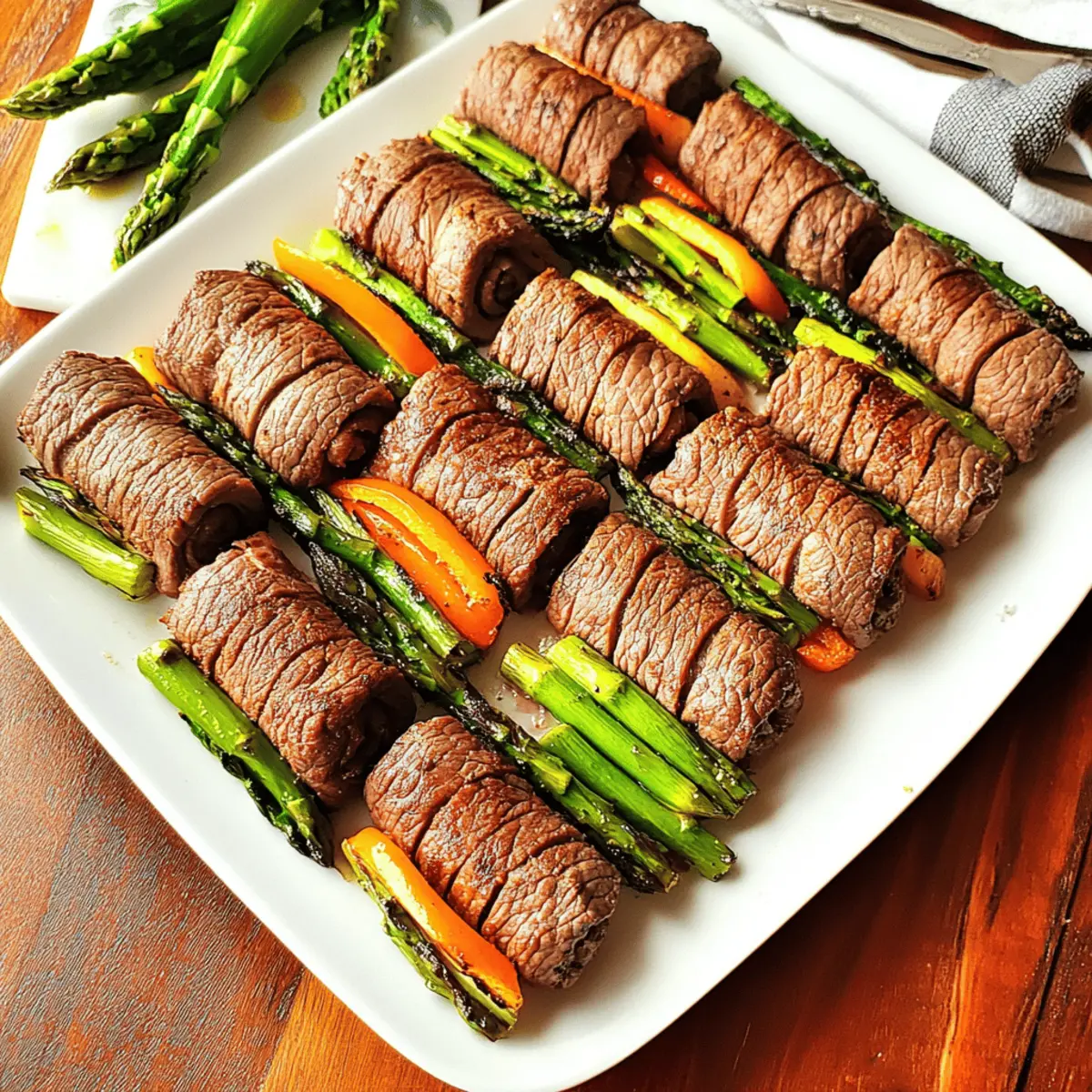 Grilled Beef Roll-Ups with Veggies for a Quick Low-Carb Meal