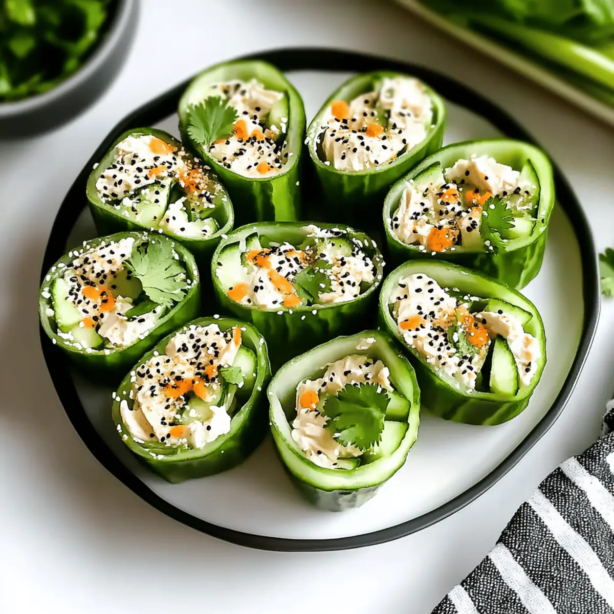 Delicious Chicken Salad Cucumber Roll Ups for a Fresh Twist