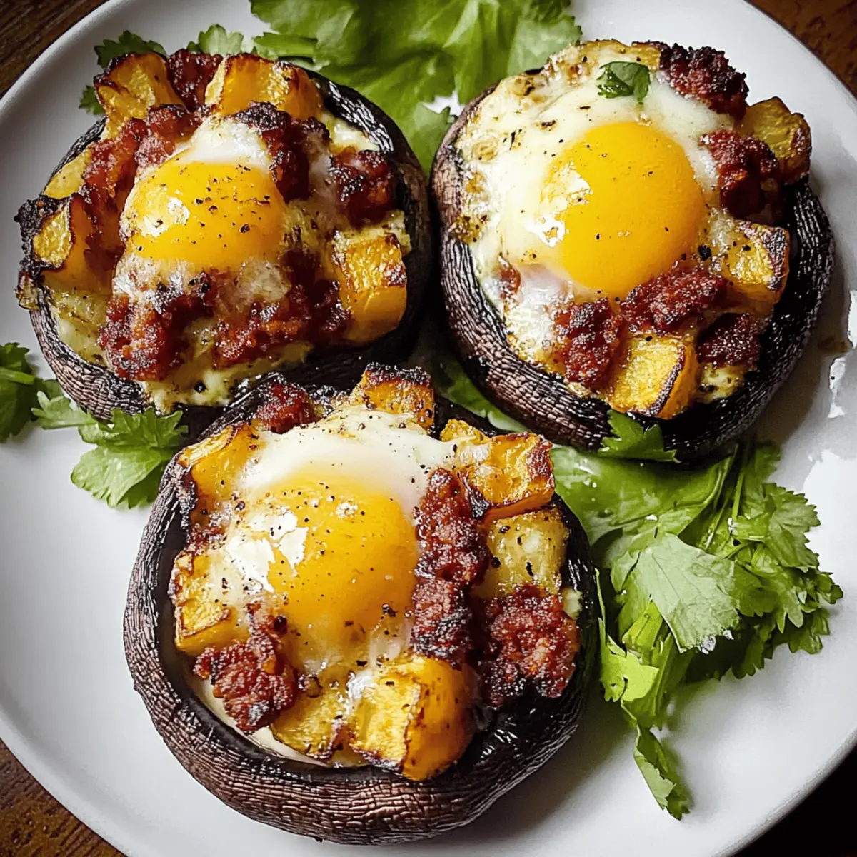 Delicious Chorizo Stuffed Breakfast Mushroom for a Flavor Bomb