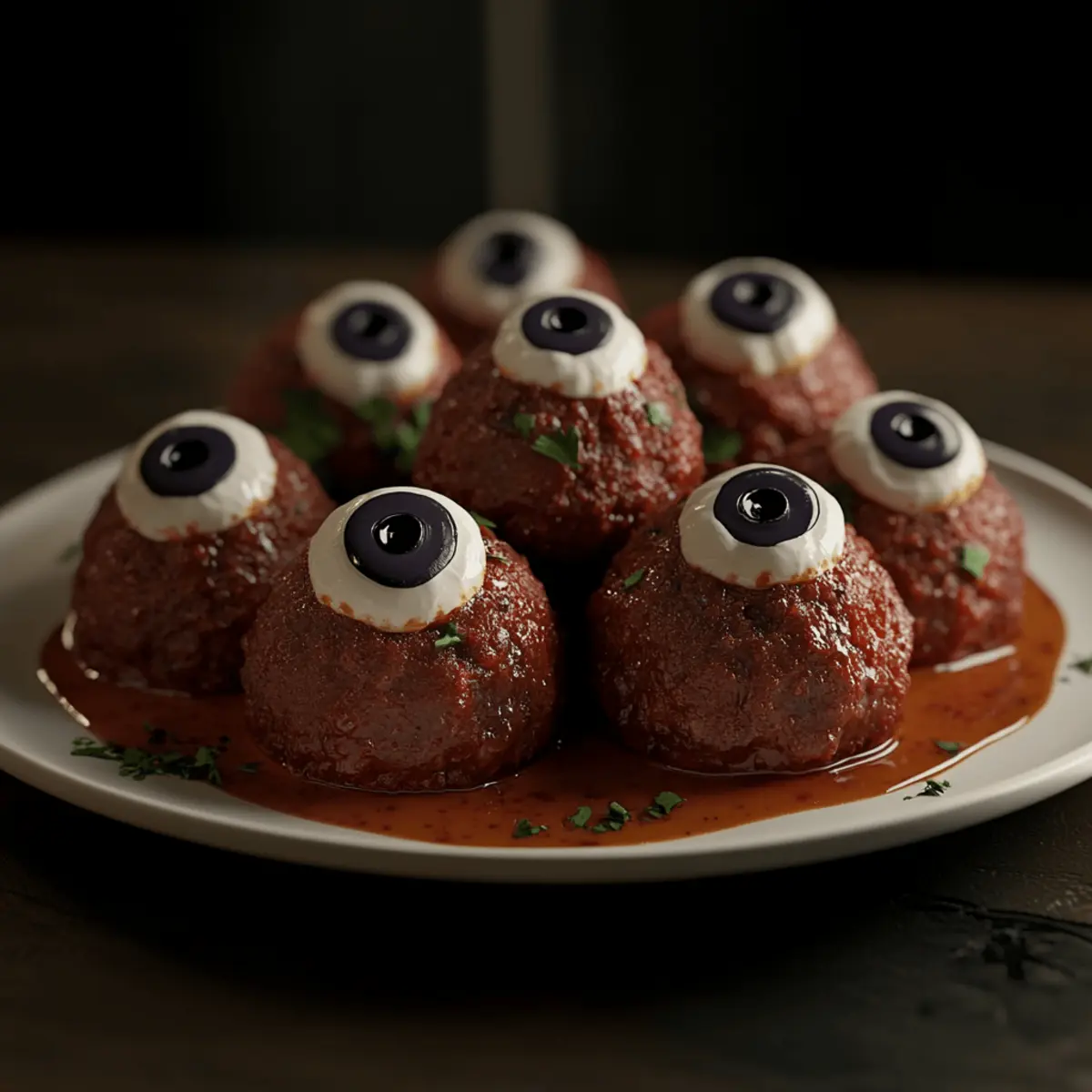 Monster Eyeball Meatballs: Spooky Keto Treats for Halloween