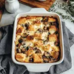 Bread Pudding with Mushrooms and Gruyere
