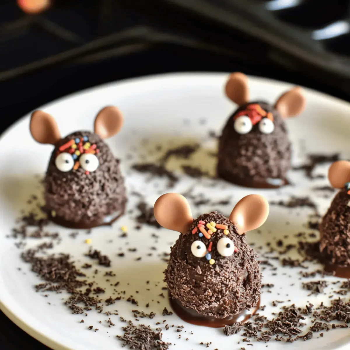 Strawberry and Chocolate Fudge Mice: A Spooky Sweet Treat
