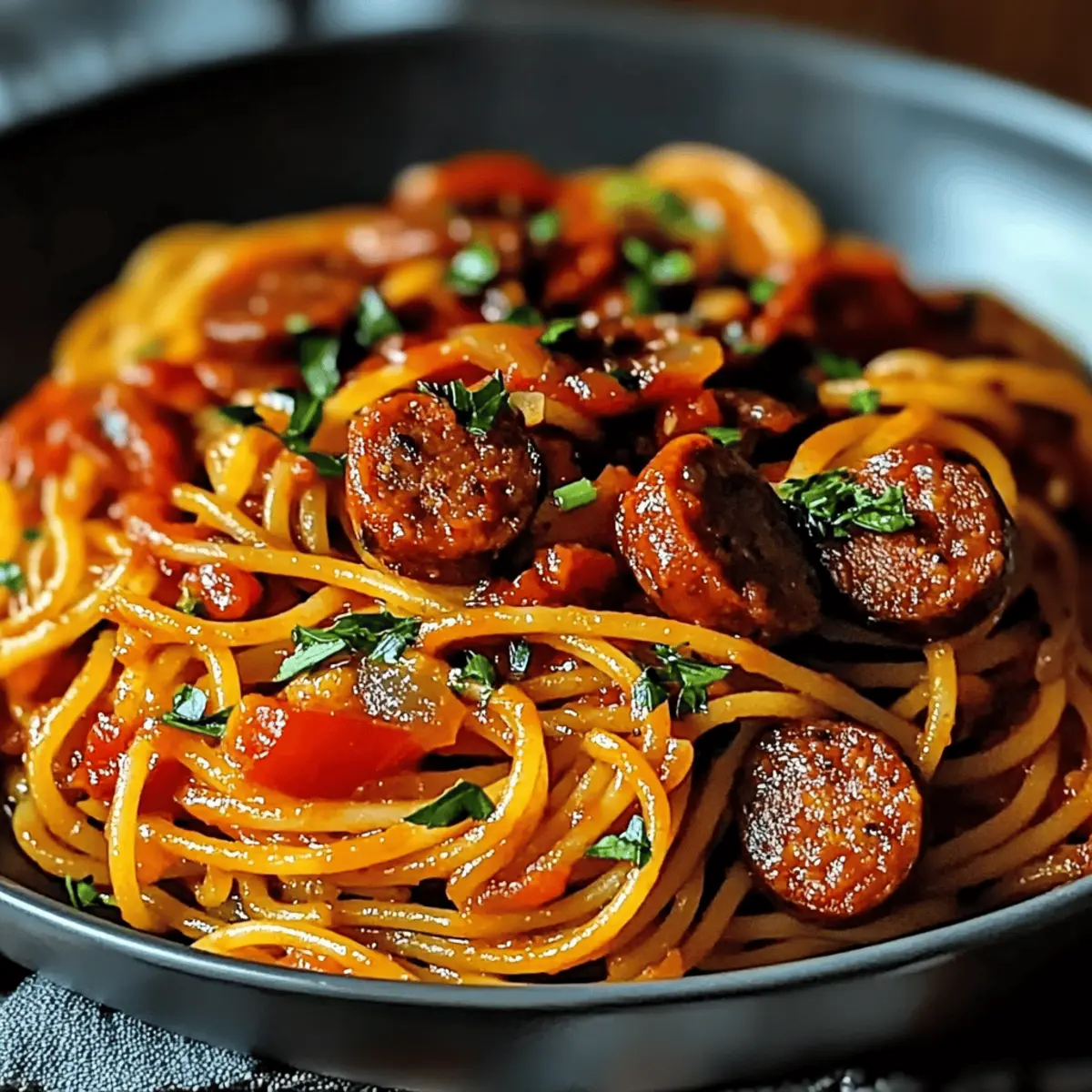 Haitian Spaghetti with Cajun Sausage: A Flavorful Twist