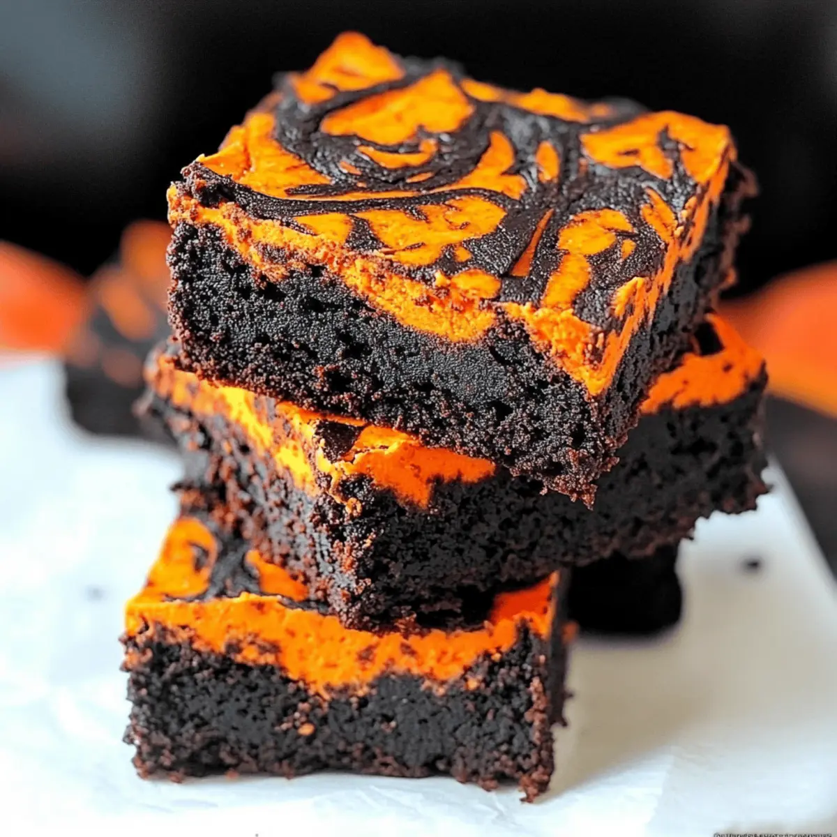 Irresistible Swirl Cream Cheese Brownies for Your Halloween Bash