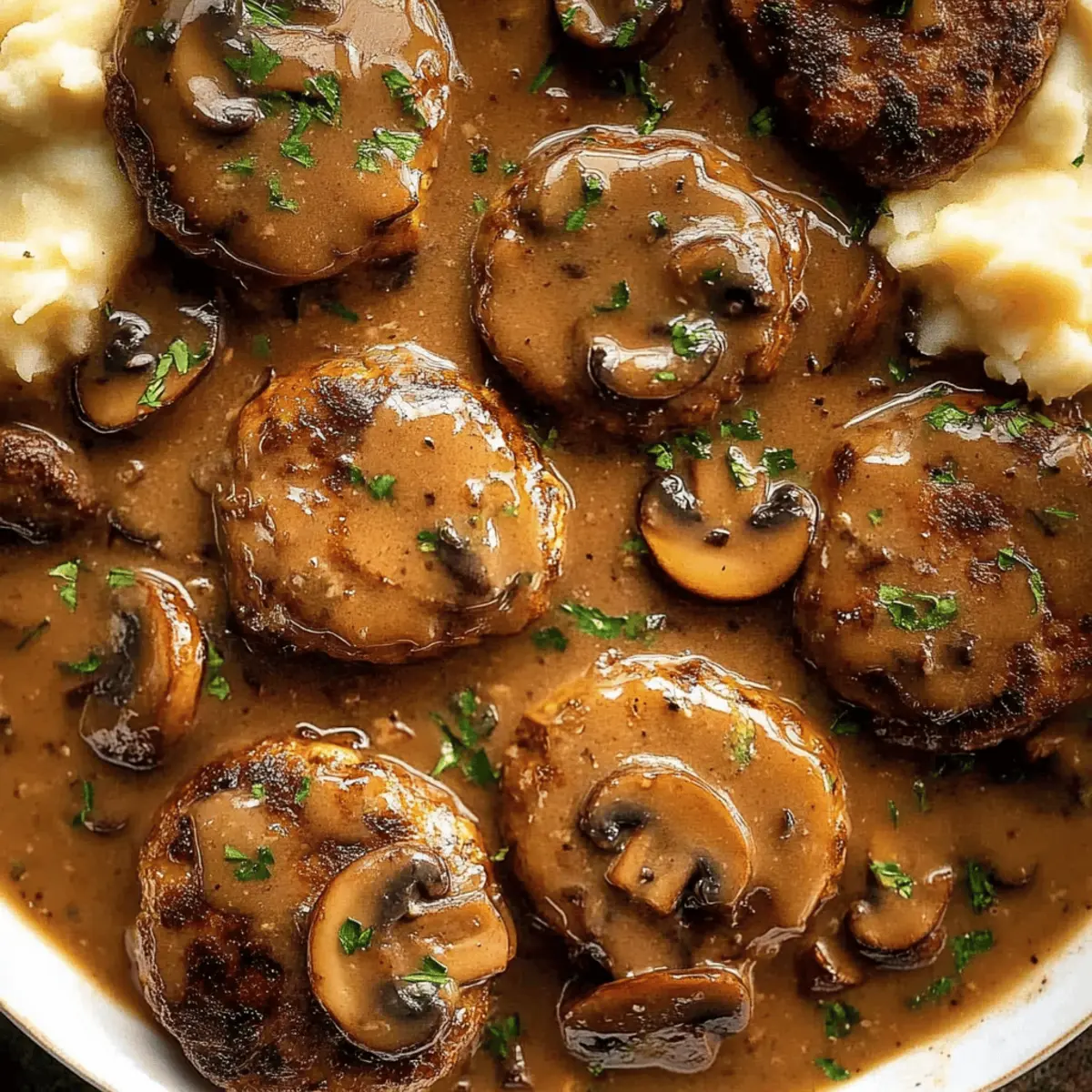 Mouthwatering Mushroom Gravy Smothered Rissoles Recipe