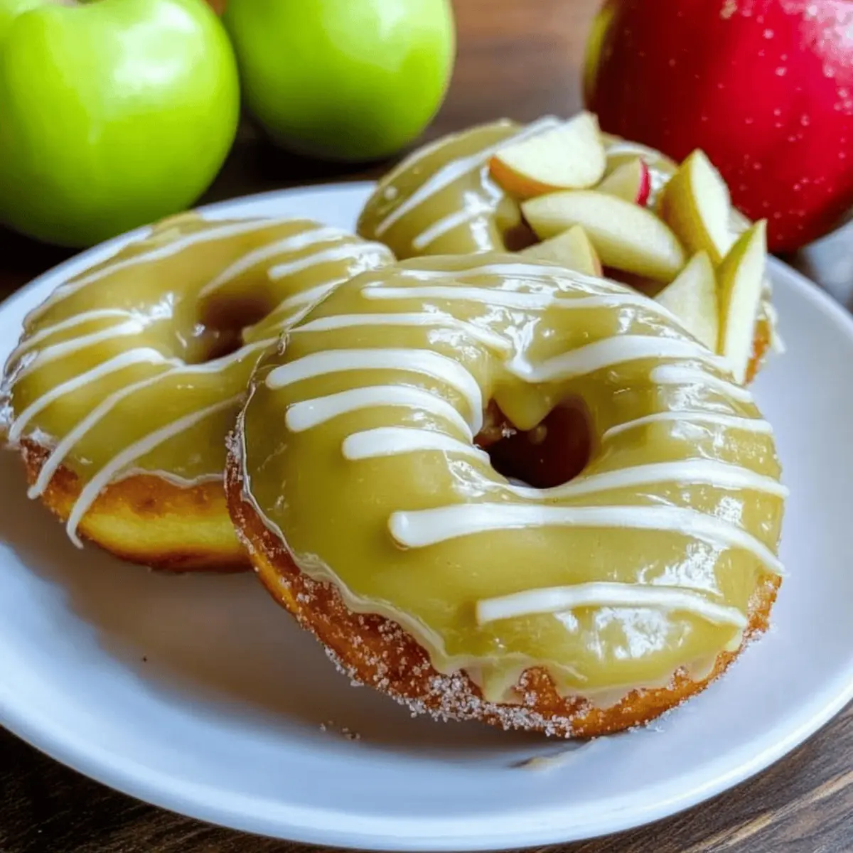 Irresistibly Fluffy Eggless and Dairy-Free Caramel Apple Doughnuts