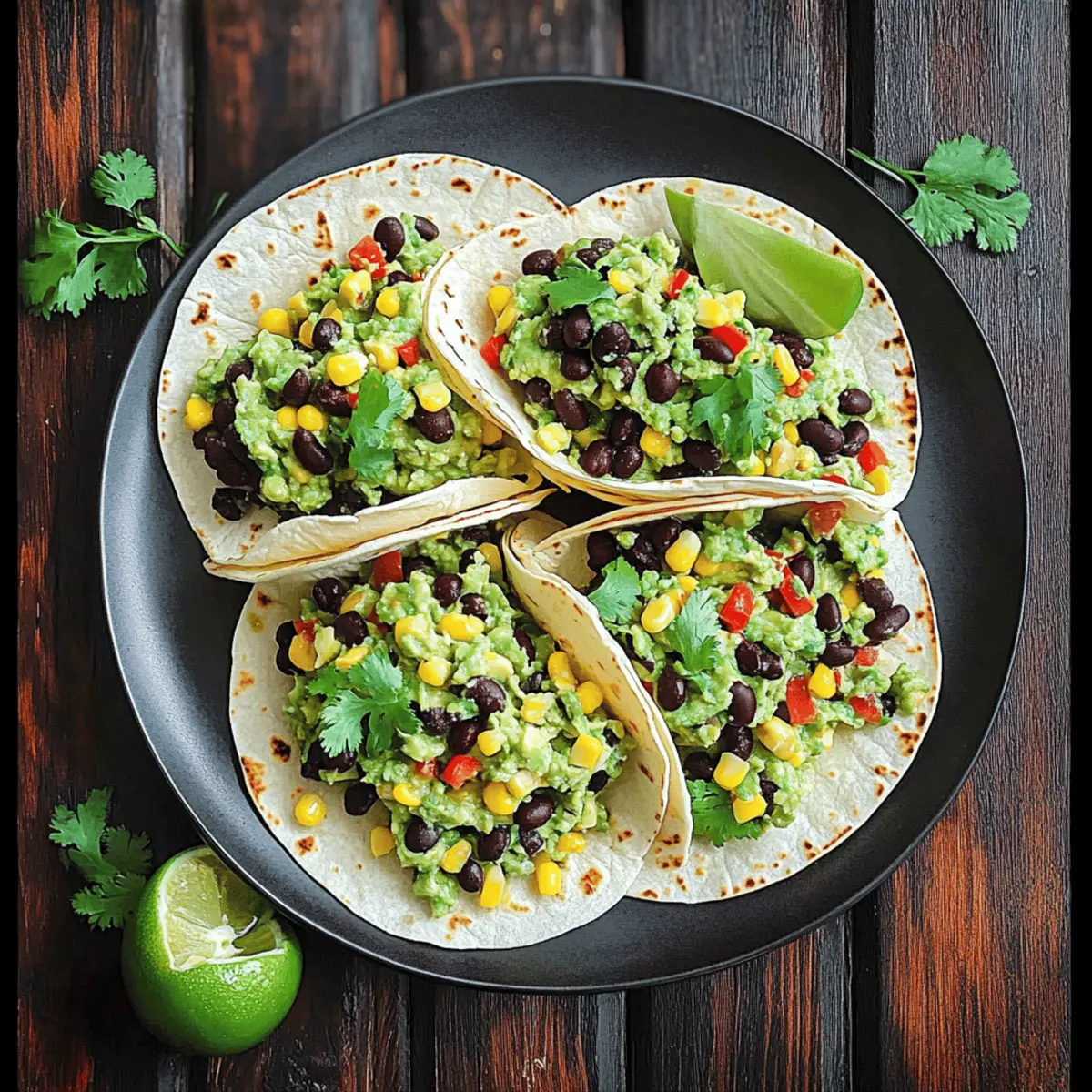 Loaded Vegetarian Guacamole Tacos for Flavor-Packed Fun