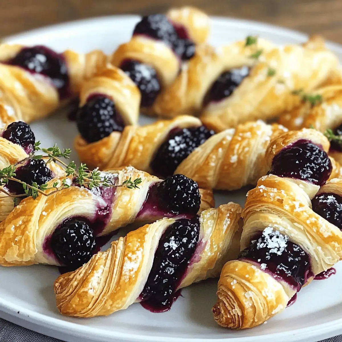 Blackberry Goat Cheese Puff Pastry Twists That Wow Every Time