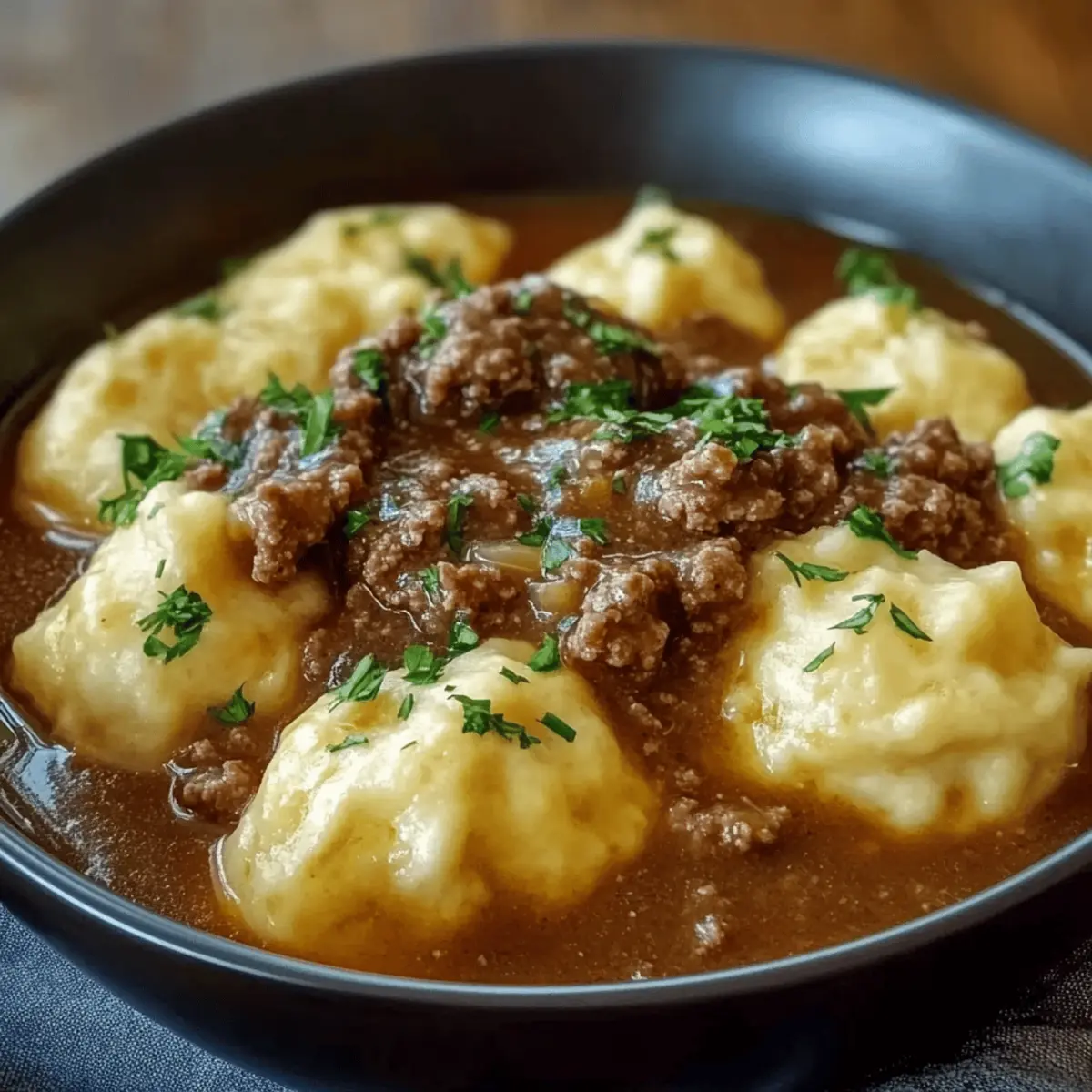 Hearty Ground Beef and Dumplings for Cozy Nights In