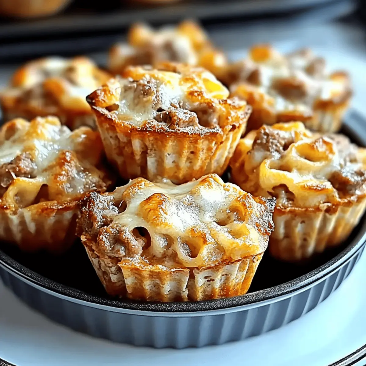 Mini Pasta Muffin Bakes with Cheesy Beef for Family Fun