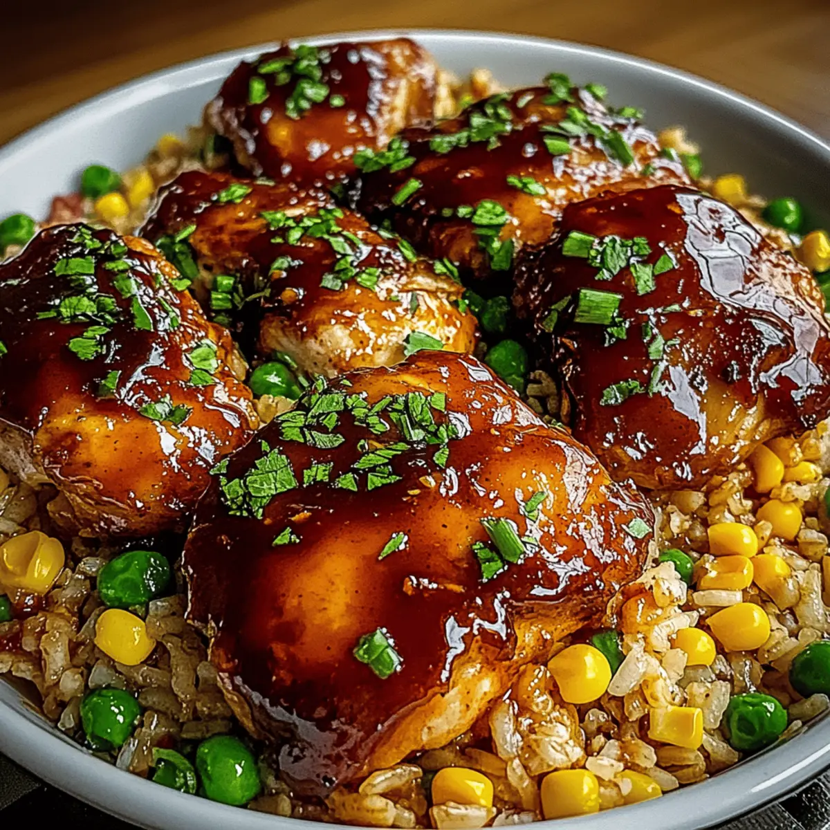 One-Pan Bold Honey BBQ Chicken Rice: Dinner Made Easy
