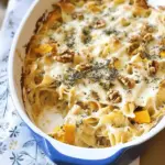 Roast pumpkin, herb & walnut pasta