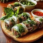 Thai Basil Beef Rolls