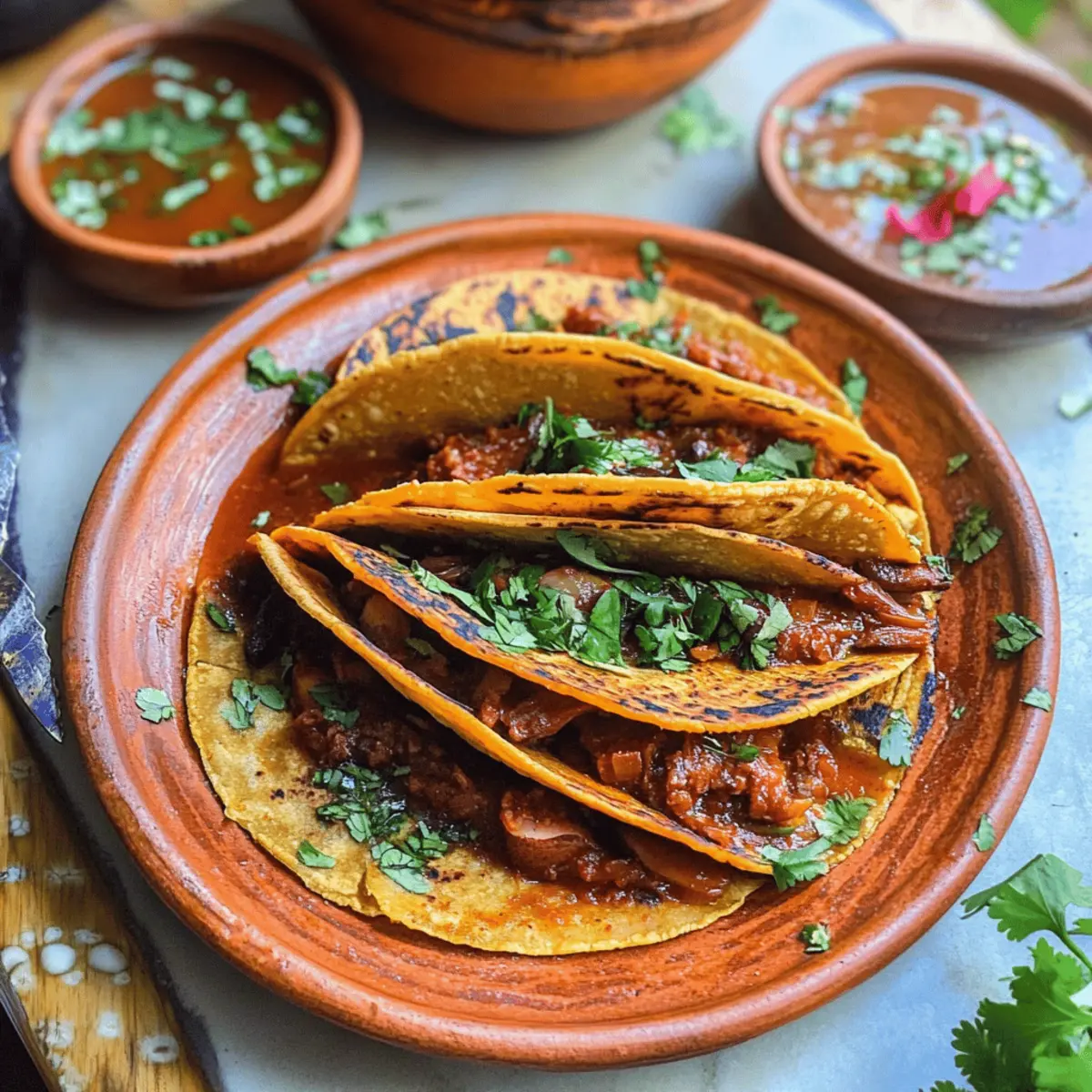 Savor the Flavor: Vegan Birria Tacos with a Cheesy Twist
