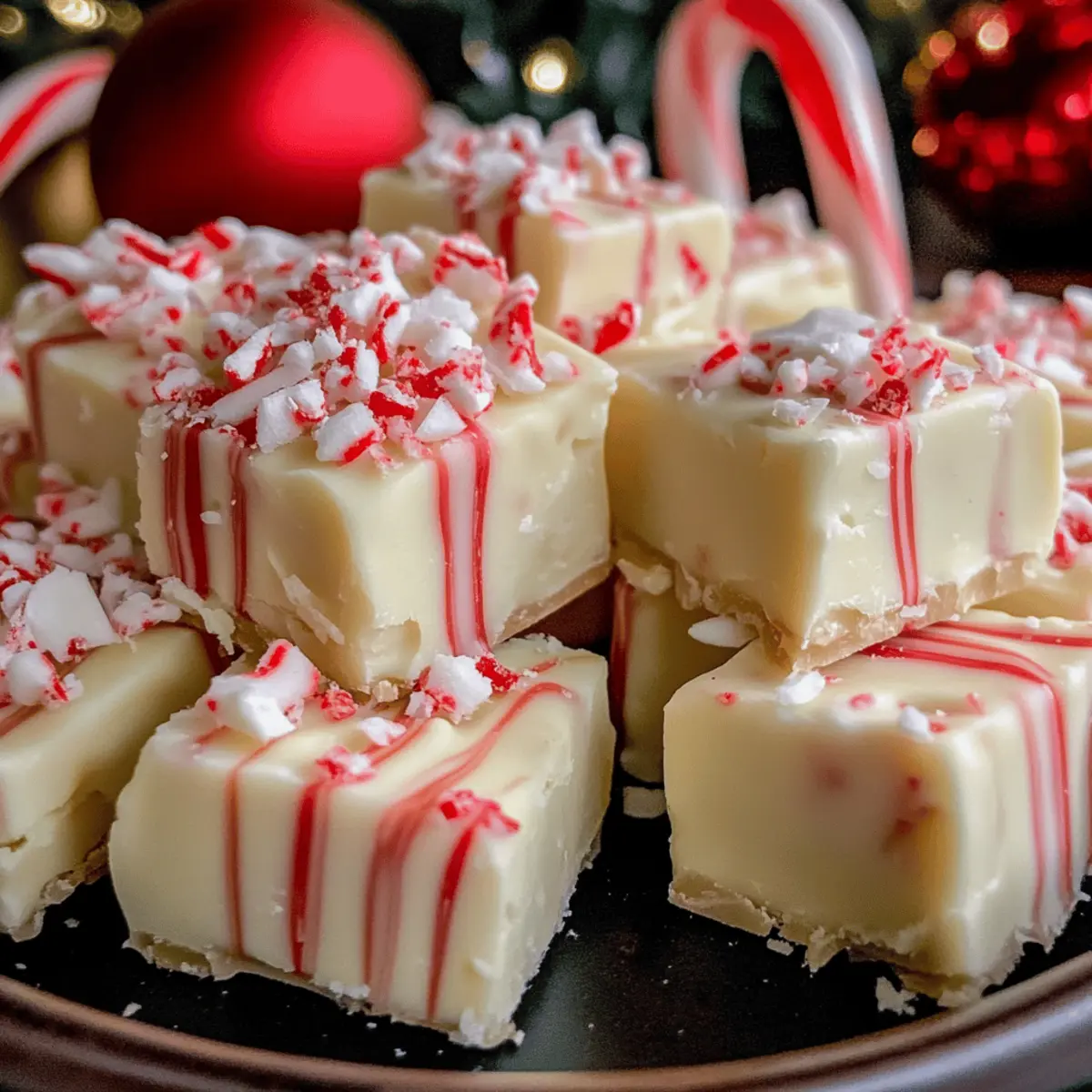 White Chocolate Candy Cane Fudge: Sweet Holiday Bliss