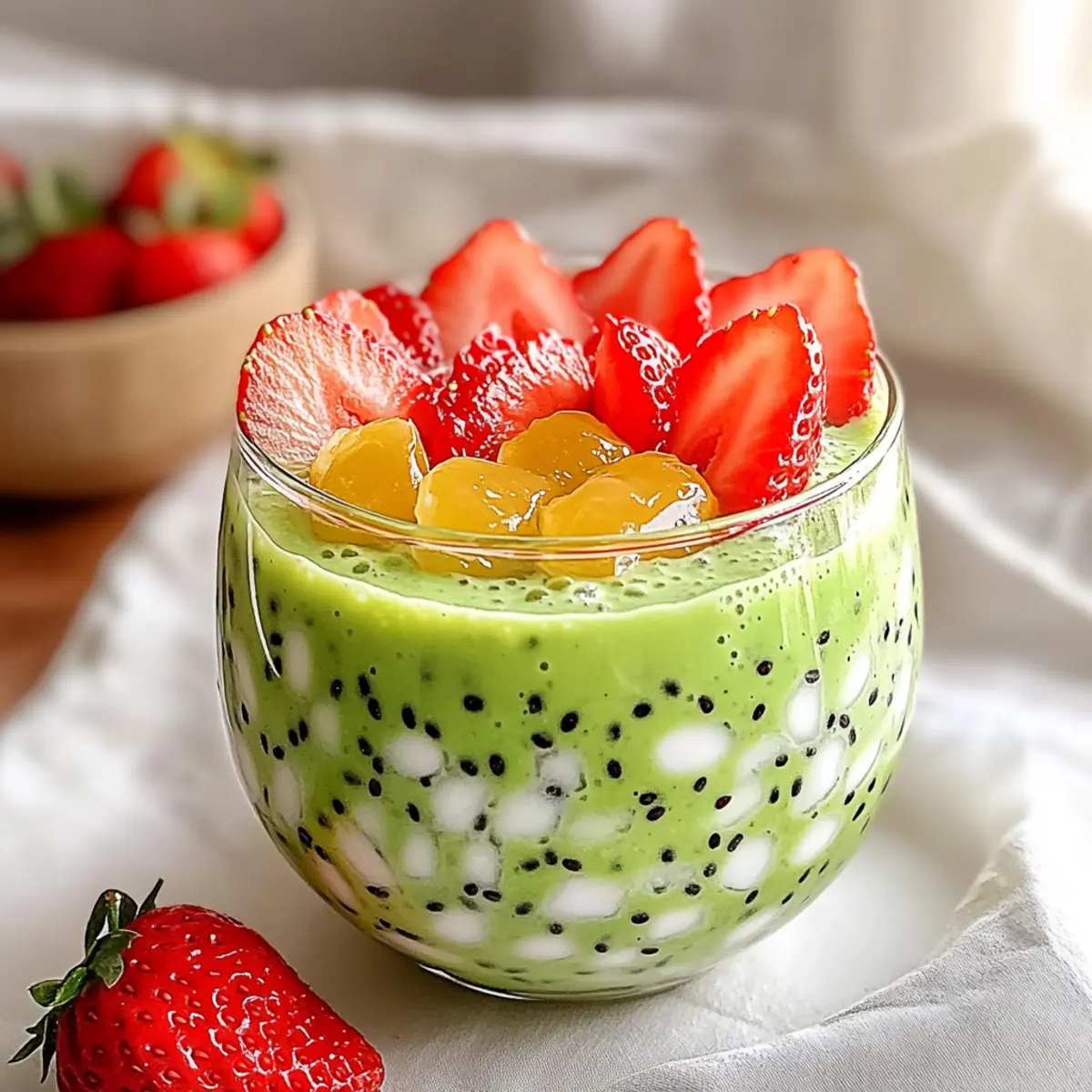 Strawberry Matcha Sago: A Quick, Chewy Delight to Savor