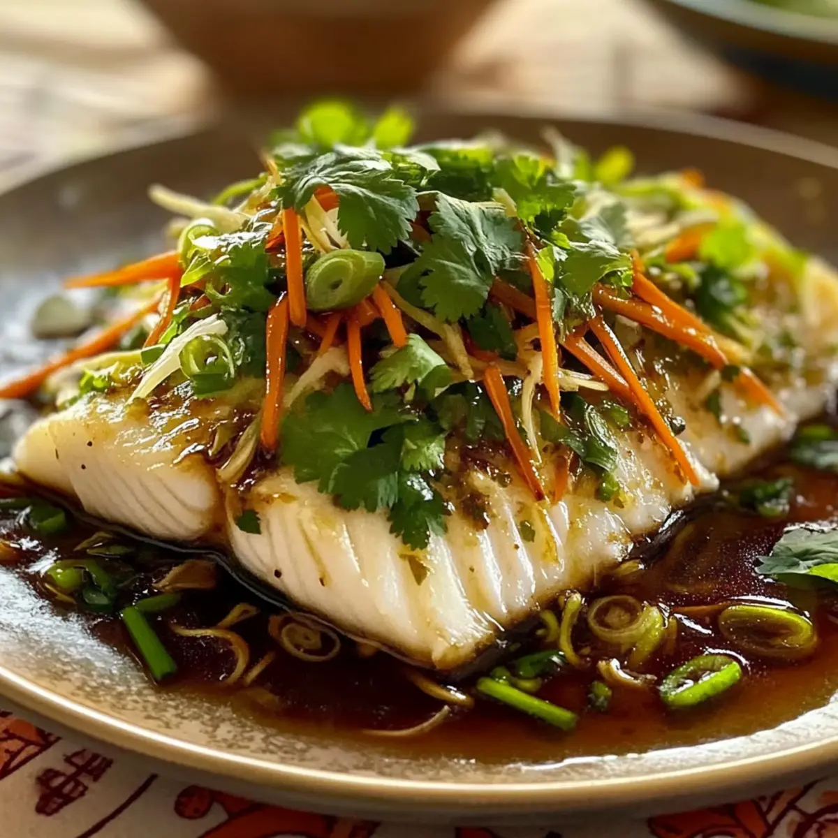 Steamed White Fish with Ginger-Soy Drizzle for Dinner Bliss