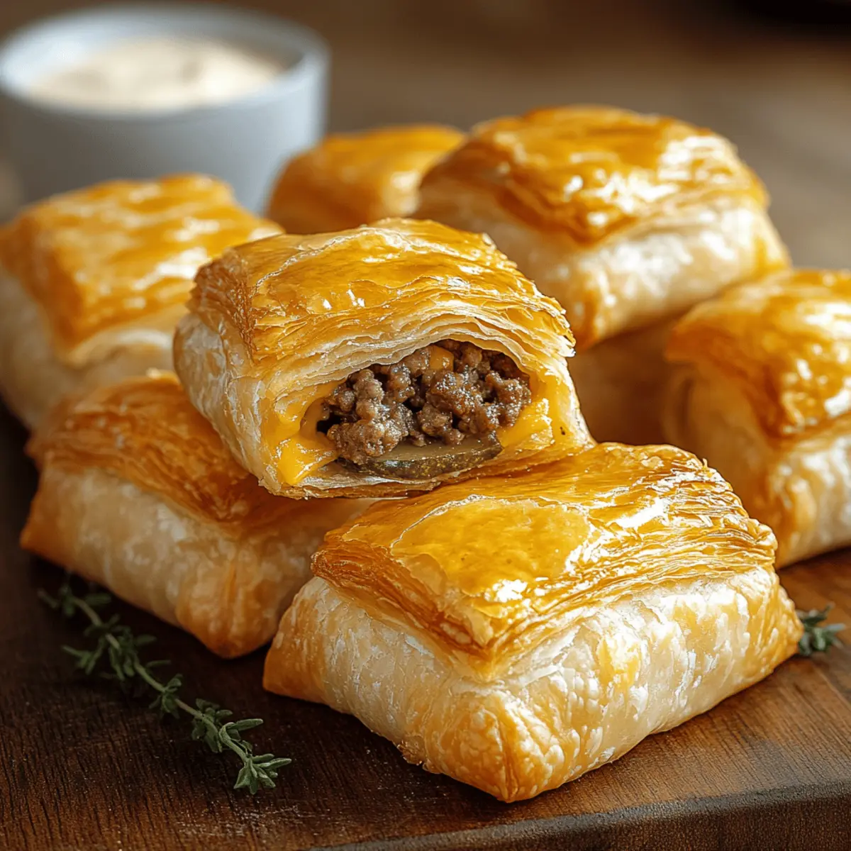 Easy Cheeseburger Puff Pastry Bites for Flavorful Snacking