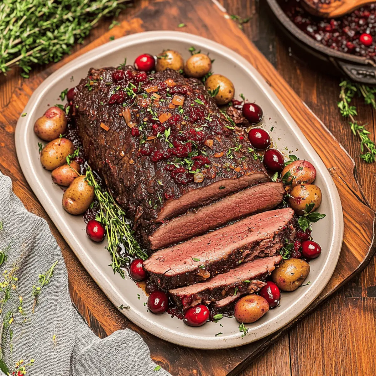 Cranberry Holiday Beef Brisket: Your Festive Family Feast