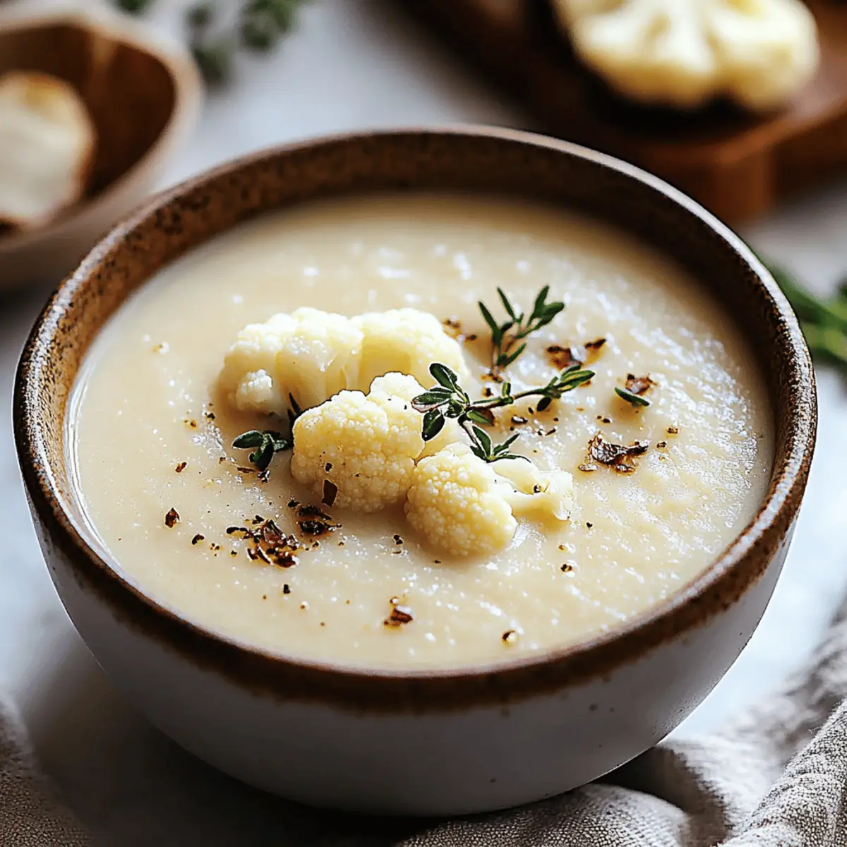 Creamy Delicious Vegan Cauliflower Soup Recipe for Cozy Nights