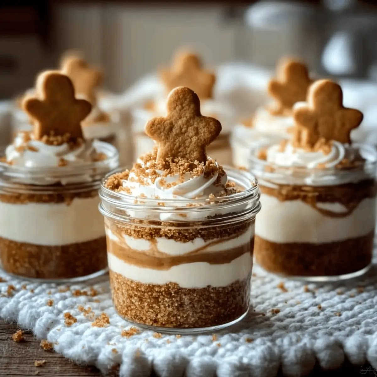 Irresistible No-Bake Gingerbread Cheesecake Cups to Savor