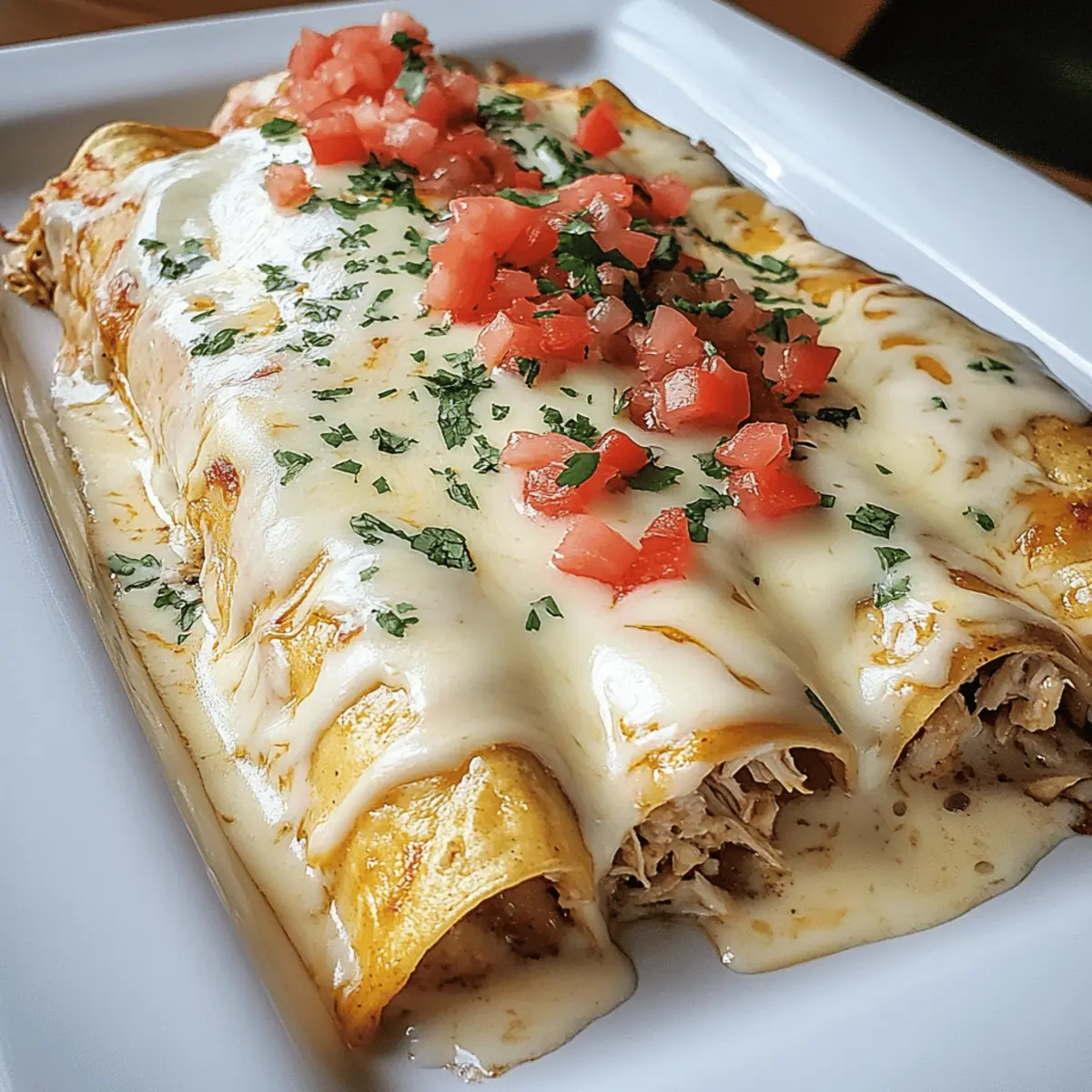 Creamy Queso Chicken Enchiladas for Cozy Family Nights