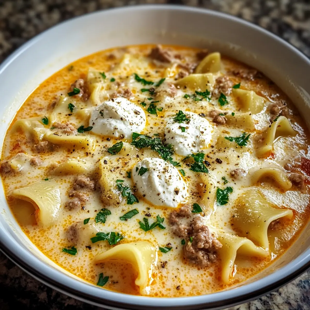 Creamy Alfredo Lasagna Soup for Cozy Nights In