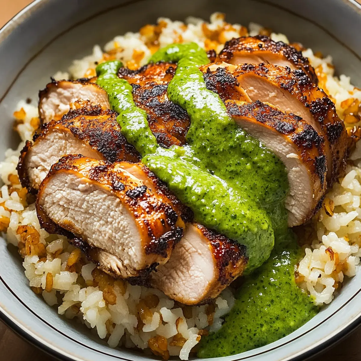 Peruvian Chicken and Rice with Green Sauce That’s a Flavor Bomb