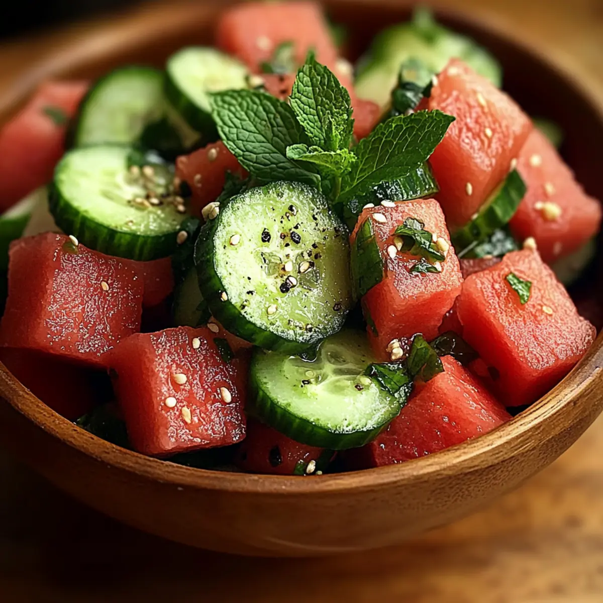 Watermelon Cucumber Mint Salad: A Refreshing Summer Treat