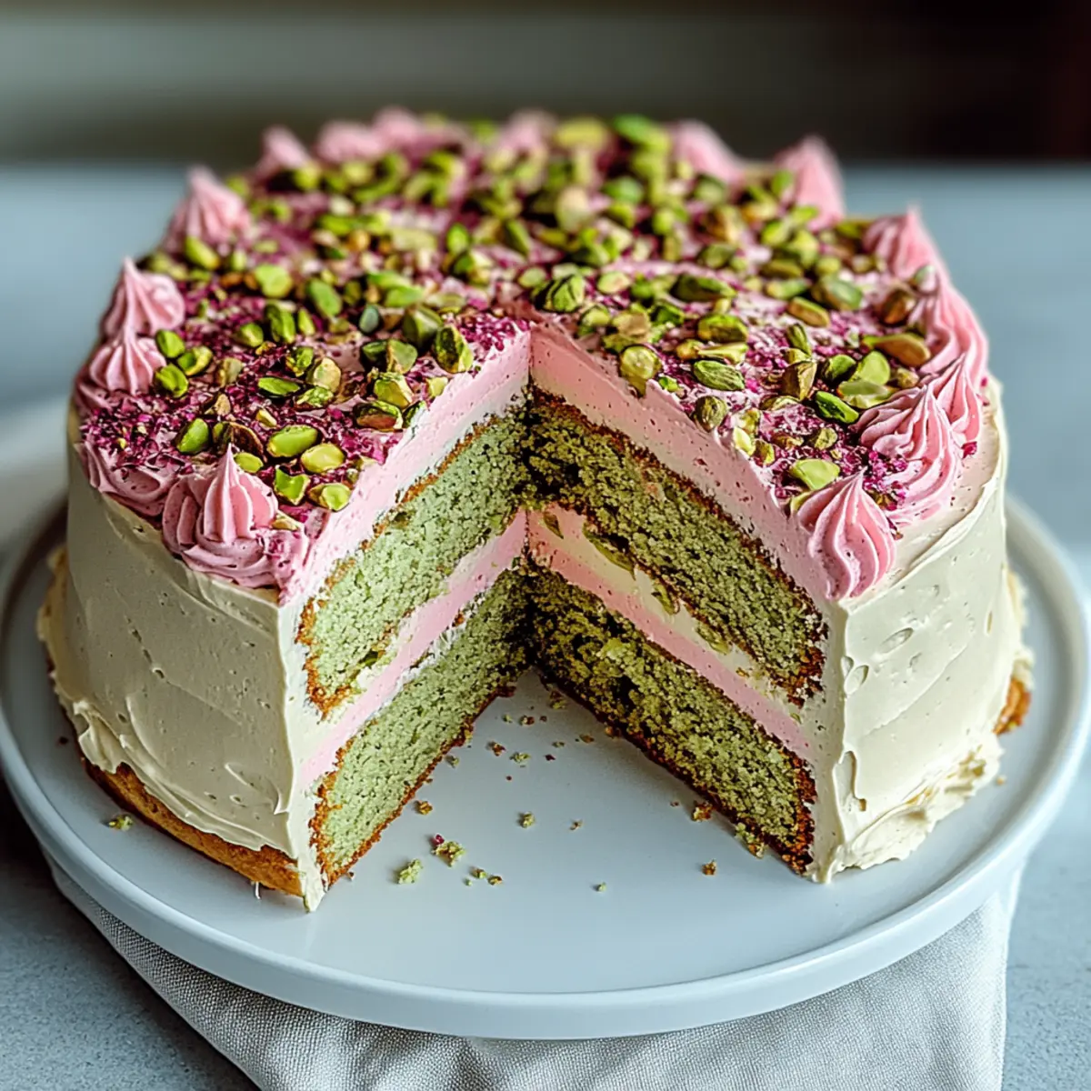 Pistachio, Rose & Cardamom Cake Recipe: A Luxurious Delight