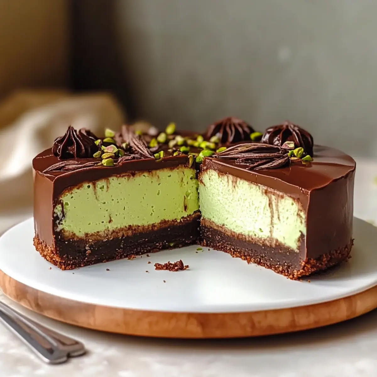 Indulge in No Bake Dubai Chocolate Cheesecake Bliss