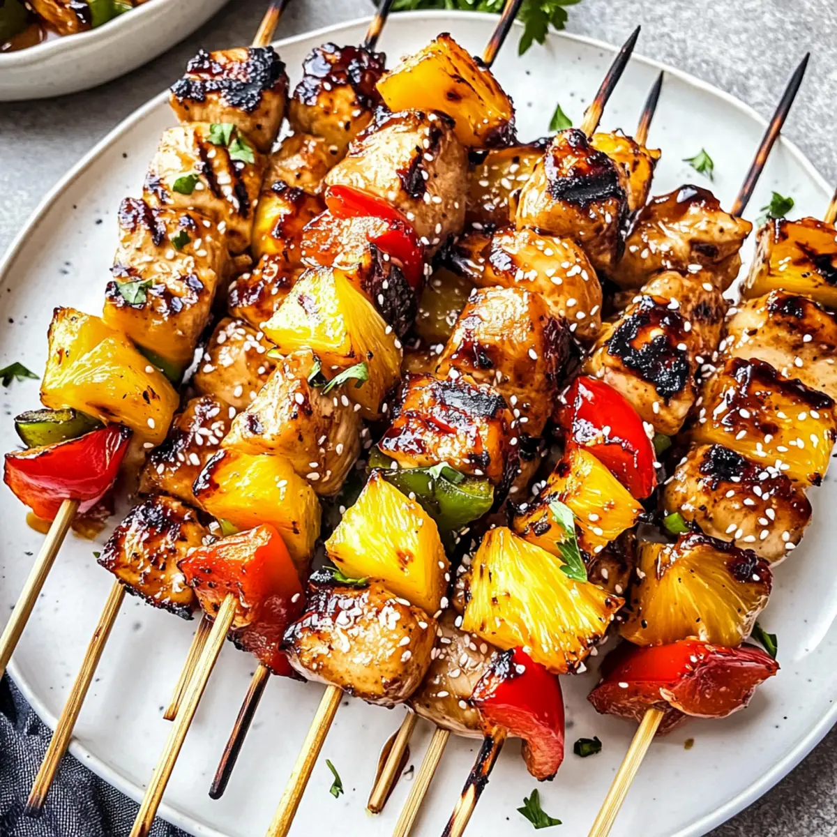 Grilled Pineapple Chicken Kabobs with Teriyaki Sauce Bliss