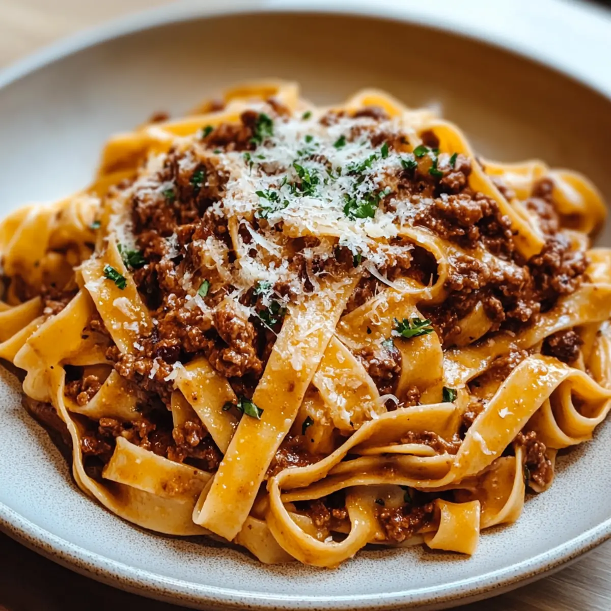 Hearty Tagliatelle with Beef Ragu Recipe for Cozy Nights